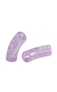 Acrylic Tube bead 34x11mm crackled Lavender purple